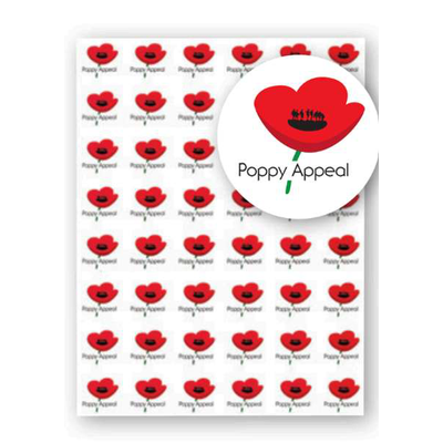 Poppy Appeal - Campaign Stickers [Sheet of 48]